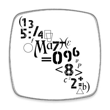 Math Mathematician Analyst Numbers Symbols - Square fridge magnet - white - Front
