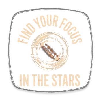 Find Your Focus in the Stars - Square fridge magnet - white - Front
