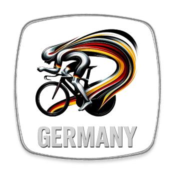 Road Bike Illusion Germany Colors - Square fridge magnet - white - Front