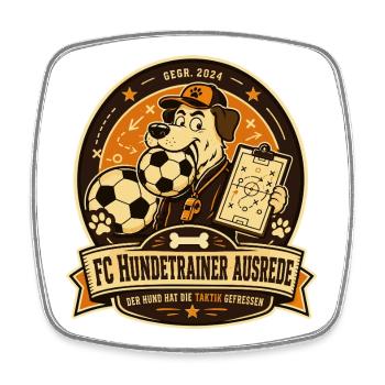 FC Hundetrainer Ausrede - Viereckiger Kühlschrankmagnet - Weiß - Vorne