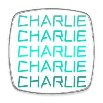 Charlie - Square fridge magnet - white - Front