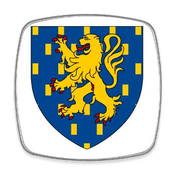 Wappen von Orxois - Viereckiger Kühlschrankmagnet - Weiß - Vorne