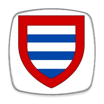 Coat of arms of the Goële - Square fridge magnet - white - Front