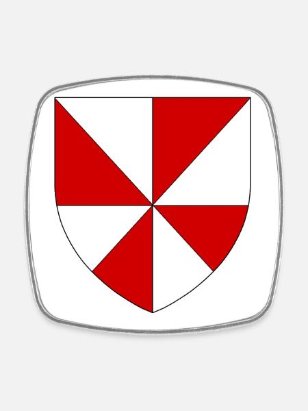 Coat of arms of the Gâtinais - Square fridge magnet - white