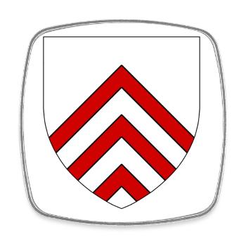 Wappen von Perche - Viereckiger Kühlschrankmagnet - Weiß - Vorne