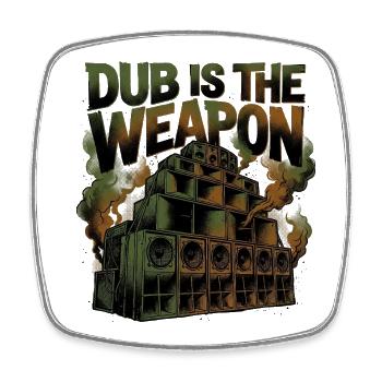 Reggae Dub Is The Weapon - Viereckiger Kühlschrankmagnet - Weiß - Vorne
