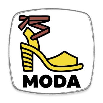 High Heel Shoe Moda Italy Fashion Vacation - Square fridge magnet - white - Front