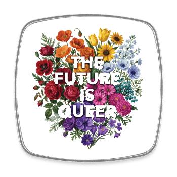 Pride Month LGBT – Die Zukunft ist queer - Viereckiger Kühlschrankmagnet - Weiß - Vorne