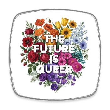 Mois de la fierté LGBTQ - L’avenir est queer - Magnet carré - blanc - Devant
