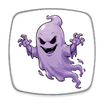 Ghost Haunted Design - Square fridge magnet - white - Front
