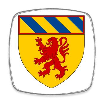 Wappen von Autun - Viereckiger Kühlschrankmagnet - Weiß - Vorne