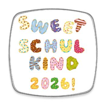 Sweet Schulkind 2026  - Viereckiger Kühlschrankmagnet - Weiß - Vorne