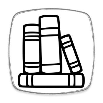 Bücherstapel Lesen Buchclub Lehrer Bibliothek - Viereckiger Kühlschrankmagnet - Weiß - Vorne