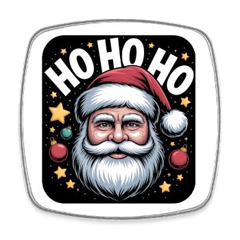 Ho Ho Ho Santa - Viereckiger Kühlschrankmagnet - Weiß - Vorne