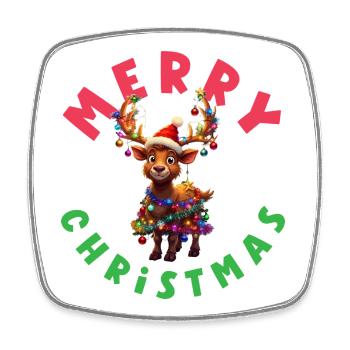 Lustiges Weihnachten Weihnachtsgeschenk Xmas Shirt - Viereckiger Kühlschrankmagnet - Weiß - Vorne