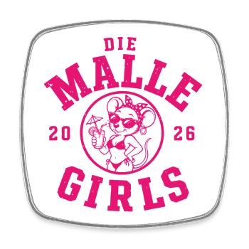 Malle 2026 The Malle Girls on Tour 2026 - Square fridge magnet - white - Front