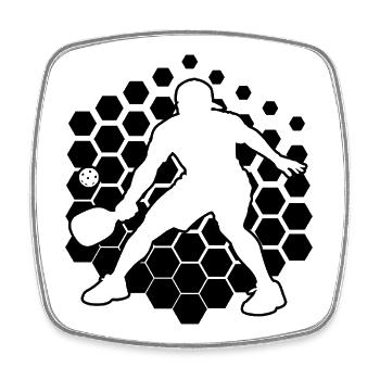 Pickleball pro Fans and Pickleball go together - Square fridge magnet - white - Front