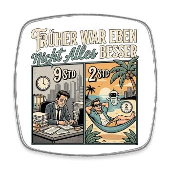 KI Experte - Viereckiger Kühlschrankmagnet - Weiß - Vorne