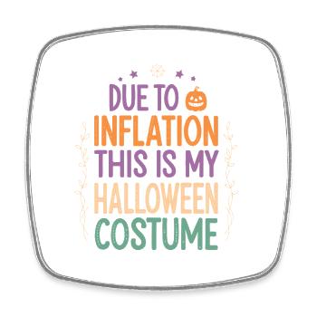 Inflation Halloween Costume Coloré - Magnet carré - blanc - Devant