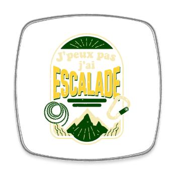J'peux pas j'ai escalade - Magnet carré - blanc - Devant