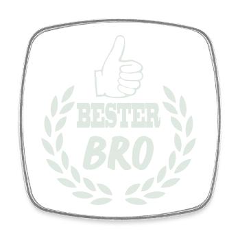 bester_bro_001 - Viereckiger Kühlschrankmagnet - Weiß - Vorne