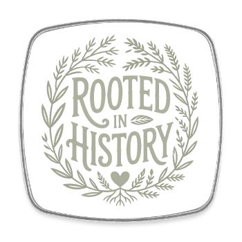 Rooted in History Emblem - Square fridge magnet - white - Front