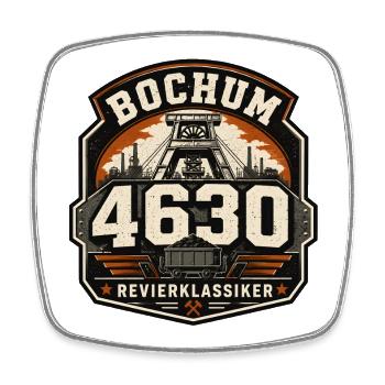 Bochum 4630 Revierklassiker - Viereckiger Kühlschrankmagnet - Weiß - Vorne