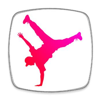 Geschenkidee für einen Breakdancer mit Streetdance - Viereckiger Kühlschrankmagnet - Weiß - Vorne