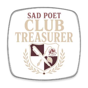 Poetcore Poet Poesie Dark Academia Geschenk - Viereckiger Kühlschrankmagnet - Weiß - Vorne