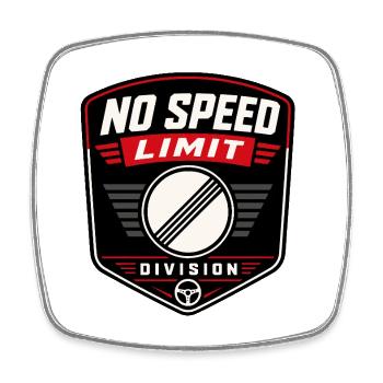 No Speed Limit Autobahn - Viereckiger Kühlschrankmagnet - Weiß - Vorne