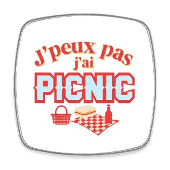 J'peux pas j'ai PICNIC - Magnet carré - blanc - Devant