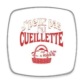 J'peux pas j'ai Cuilliette - Magnet carré - blanc - Devant