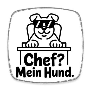Chef de chien cuisinier ? Mon chien. - Magnet carré - blanc - Devant