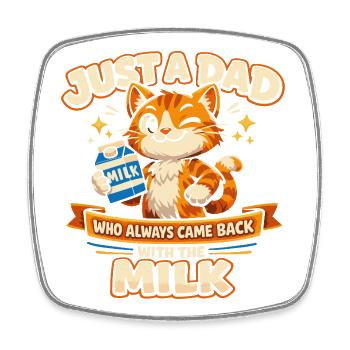 Humour Papa Chat Lait Fête Des Pères Cadeau - Magnet carré - blanc - Devant