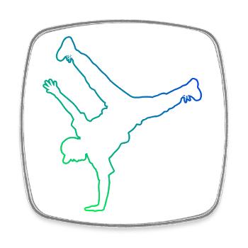 Idée cadeau pour un breakdanceur avec street dance - Magnet carré - blanc - Devant