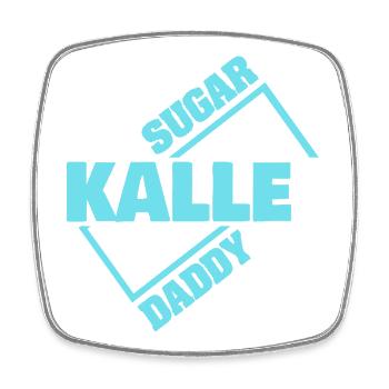 Sugar Kalle Daddy Logo - Viereckiger Kühlschrankmagnet - Weiß - Vorne