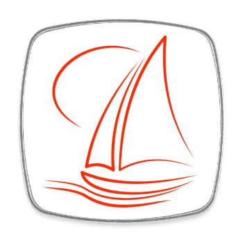 Sailing Sailboat Gift Idea - Square fridge magnet - white - Front