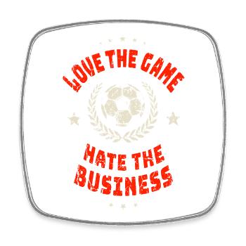 Fußball Football Soccer Love Fanshirt Statement - Viereckiger Kühlschrankmagnet - Weiß - Vorne