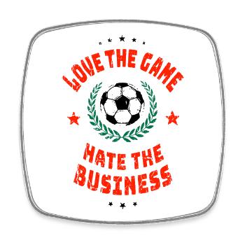 Fußball Football Soccer Love Fanshirt  Statement - Viereckiger Kühlschrankmagnet - Weiß - Vorne