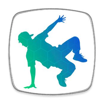 Geschenkidee für einen Breakdancer mit Streetdance - Viereckiger Kühlschrankmagnet - Weiß - Vorne