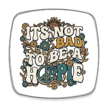 Be A Hippie 60s - Square fridge magnet - white - Front