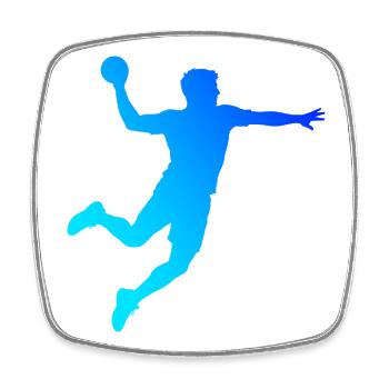Idée cadeau pour un joueur de handball - Magnet carré - blanc - Devant