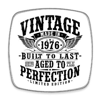 50e anniversaire 1976 Cadeau Vintage Vintage - Magnet carré - blanc - Devant