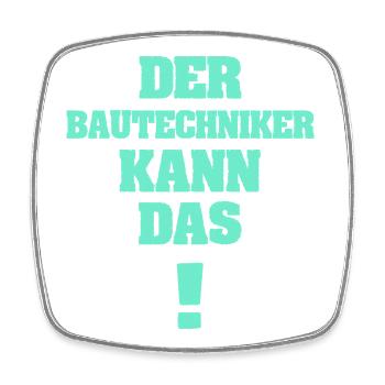 Geschenk für Bautechniker - Viereckiger Kühlschrankmagnet - Weiß - Vorne
