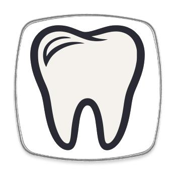 Dentiste - Dentiste Dentisterie Dentisterie Dentisterie Denterie Fée des dents - Magnet carré - blanc - Devant