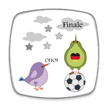 Soccer - Square fridge magnet - white - Front