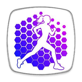 Geschenkidee für eine Running mit Running - Viereckiger Kühlschrankmagnet - Weiß - Vorne