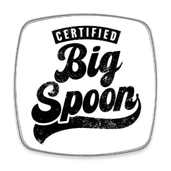 Certifié Big Spoon - Magnet carré - blanc - Devant