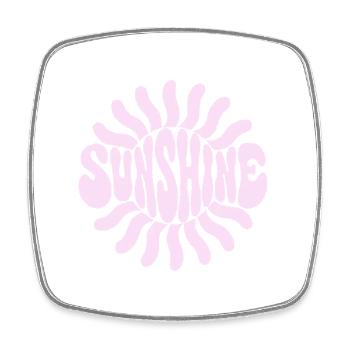 Sonnenschein Sonnenschein knallrosa - Viereckiger Kühlschrankmagnet - Weiß - Vorne