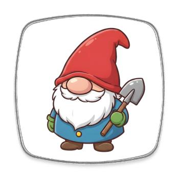 Dwarf - Square fridge magnet - white - Front